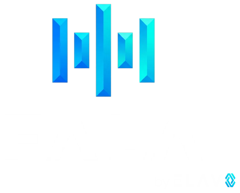 FALA stacked lockup with by ELAV8 (white)